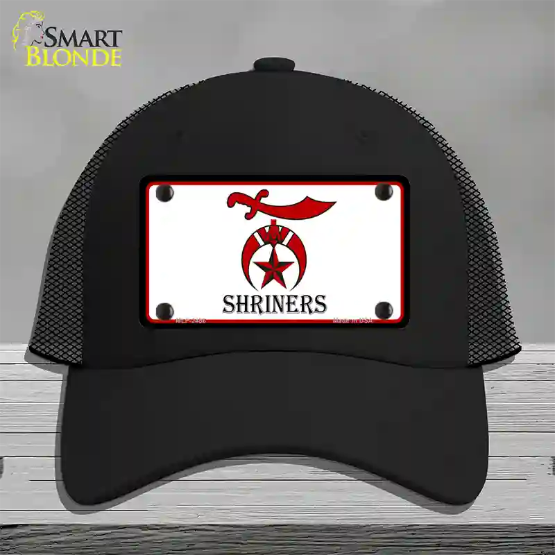 Shriners Logo Novelty License Plate Hat Mesh / Black