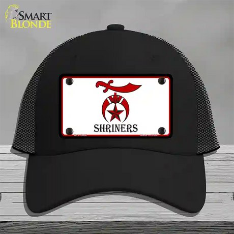 Shriners Logo Novelty License Plate Hat Mesh / Black