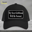 My Next Girlfriend Novelty License Plate Hat Mesh / Black