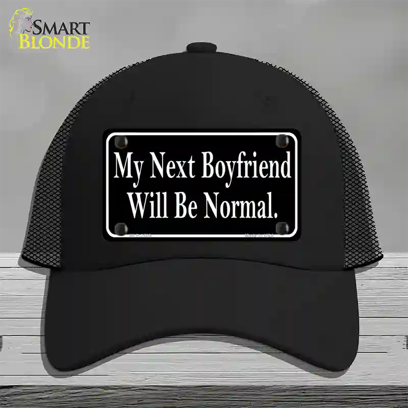 My Next Boyfriend Novelty License Plate Hat Mesh / Black