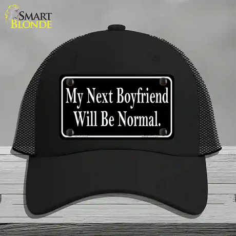 My Next Boyfriend Novelty License Plate Hat Mesh / Black