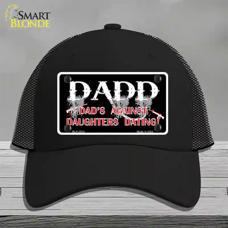 Dads Against Daughters Dating Novelty License Plate Hat Mesh / Black