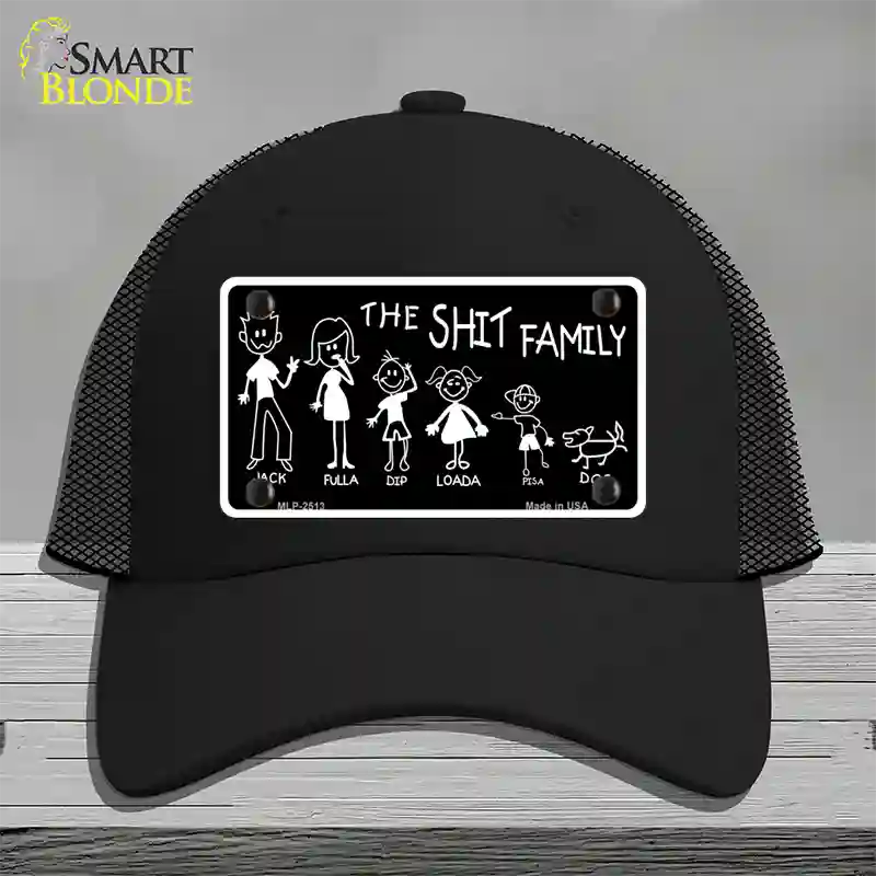 The Shit Family Novelty License Plate Hat Mesh / Black