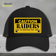 Caution Raiders Novelty License Plate Hat Mesh / Black