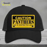 Caution Panthers Novelty License Plate Hat Mesh / Black