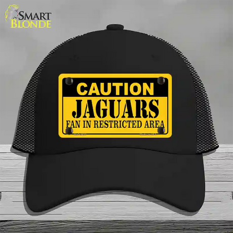 Caution Jaguars Novelty License Plate Hat Mesh / Black