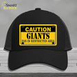 Caution Giants Novelty License Plate Hat Mesh / Black