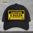 Caution Eagles Novelty License Plate Hat Mesh / Black