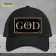 God Novelty License Plate Hat Mesh / Black