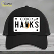 Hawks Georgia State Novelty License Plate Hat Mesh / Black