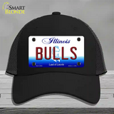 Bulls Illinois State Novelty License Plate Hat Mesh / Black