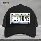 Pistons Michigan State Novelty License Plate Hat Mesh / Black