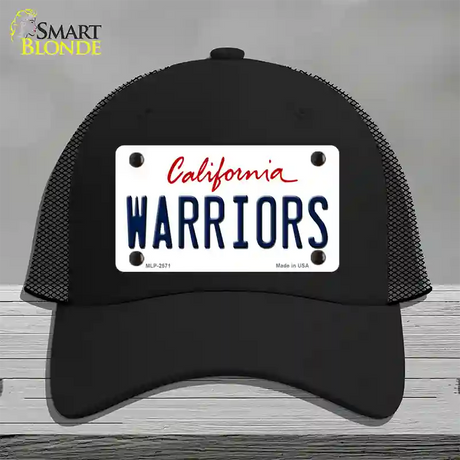 Warriors California State Novelty License Plate Hat Mesh / Black