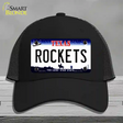 Rockets Texas State Novelty License Plate Hat Mesh / Black