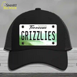 Grizzlies Tennessee State Novelty License Plate Hat Mesh / Black