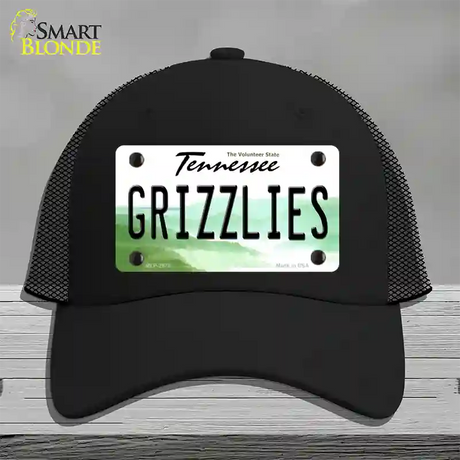 Grizzlies Tennessee State Novelty License Plate Hat Mesh / Black