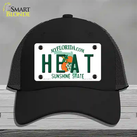 Heat Florida State Novelty License Plate Hat Mesh / Black