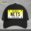 Nets New Jersey State Novelty License Plate Hat Mesh / Black