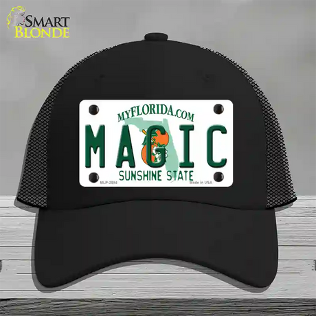 Magic Florida State Novelty License Plate Hat Mesh / Black