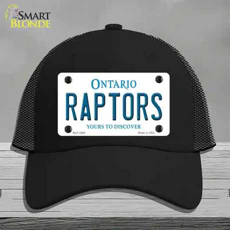 Raptors Ontario State Novelty License Plate Hat Mesh / Black