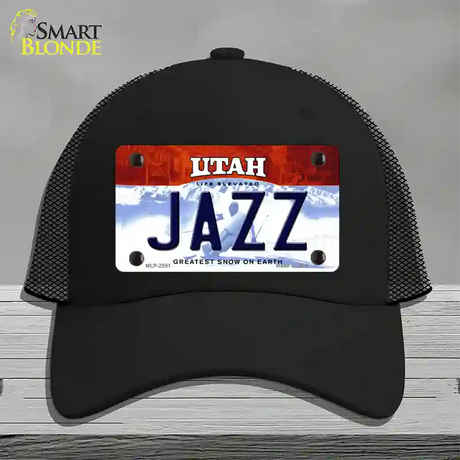 Jazz Utah State Novelty License Plate Hat Mesh / Black