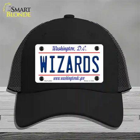 Wizards Washington DC State Novelty License Plate Hat Mesh / Black