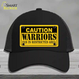 Caution Warriors Fan Novelty License Plate Hat Mesh / Black