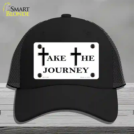 Take The Journey Vanity Novelty License Plate Hat Mesh / Black