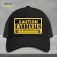 Caution Cardinals Fan Novelty License Plate Hat Mesh / Black