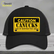 Caution Canucks Novelty License Plate Hat Mesh / Black