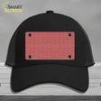 Red White Chevron Novelty License Plate Hat Mesh / Black