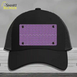 Purple White Chevron Novelty License Plate Hat Mesh / Black