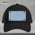 Light Blue White Chevron Novelty License Plate Hat Mesh / Black