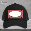 Red White Chevon White Center Oval Novelty License Plate Hat Mesh / Black