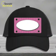 Pink White Chevon White Center Oval Novelty License Plate Hat Mesh / Black