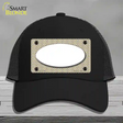 Gold White Chevon White Center Oval Novelty License Plate Hat Mesh / Black