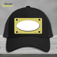 Yellow White Chevon White Center Oval Novelty License Plate Hat Mesh / Black