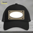 Brown White Chevon White Center Oval Novelty License Plate Hat Mesh / Black