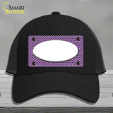 Purple White Chevon White Center Oval Novelty License Plate Hat Mesh / Black