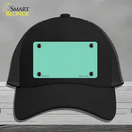 Mint Solid Novelty License Plate Hat Mesh / Black