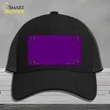 Purple Solid Novelty License Plate Hat Mesh / Black