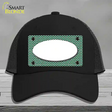 Green White Chevon White Center Oval Novelty License Plate Hat Mesh / Black