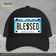 Blessed South Carolina Blue Novelty License Plate Hat Mesh / Black