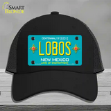 Lobos New Mexico Teal Novelty License Plate Hat Mesh / Black