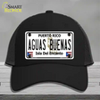 Aguas Buenas Puerto Rico Novelty License Plate Hat Mesh / Black