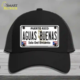 Aguas Buenas Puerto Rico Novelty License Plate Hat Mesh / Black