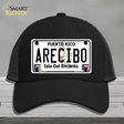 Arecibo Puerto Rico Novelty License Plate Hat Mesh / Black