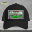 Tension Pension Novelty License Plate Hat Mesh / Black