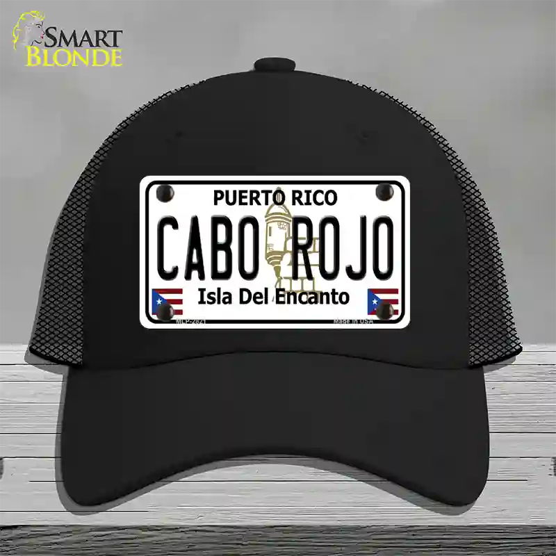 Cabo Rojo Novelty License Plate Hat Mesh / Black