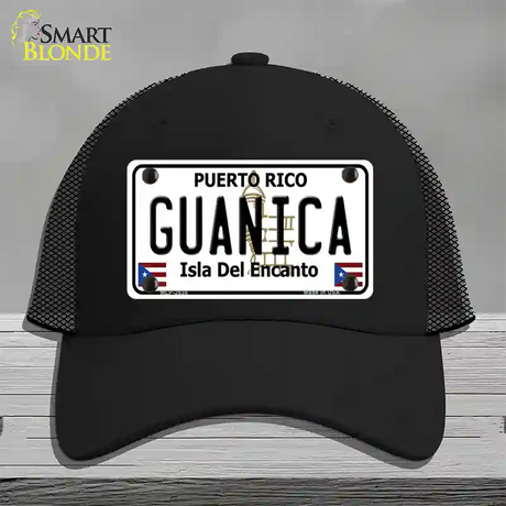 Guanica Puerto Rico Novelty License Plate Hat Mesh / Black